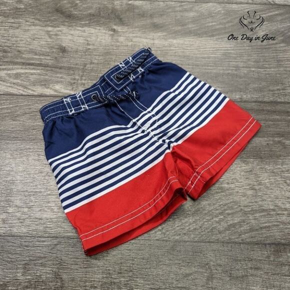 Carters Boys Striped Swim Trunks Size 12 mths - Picture 1 of 3